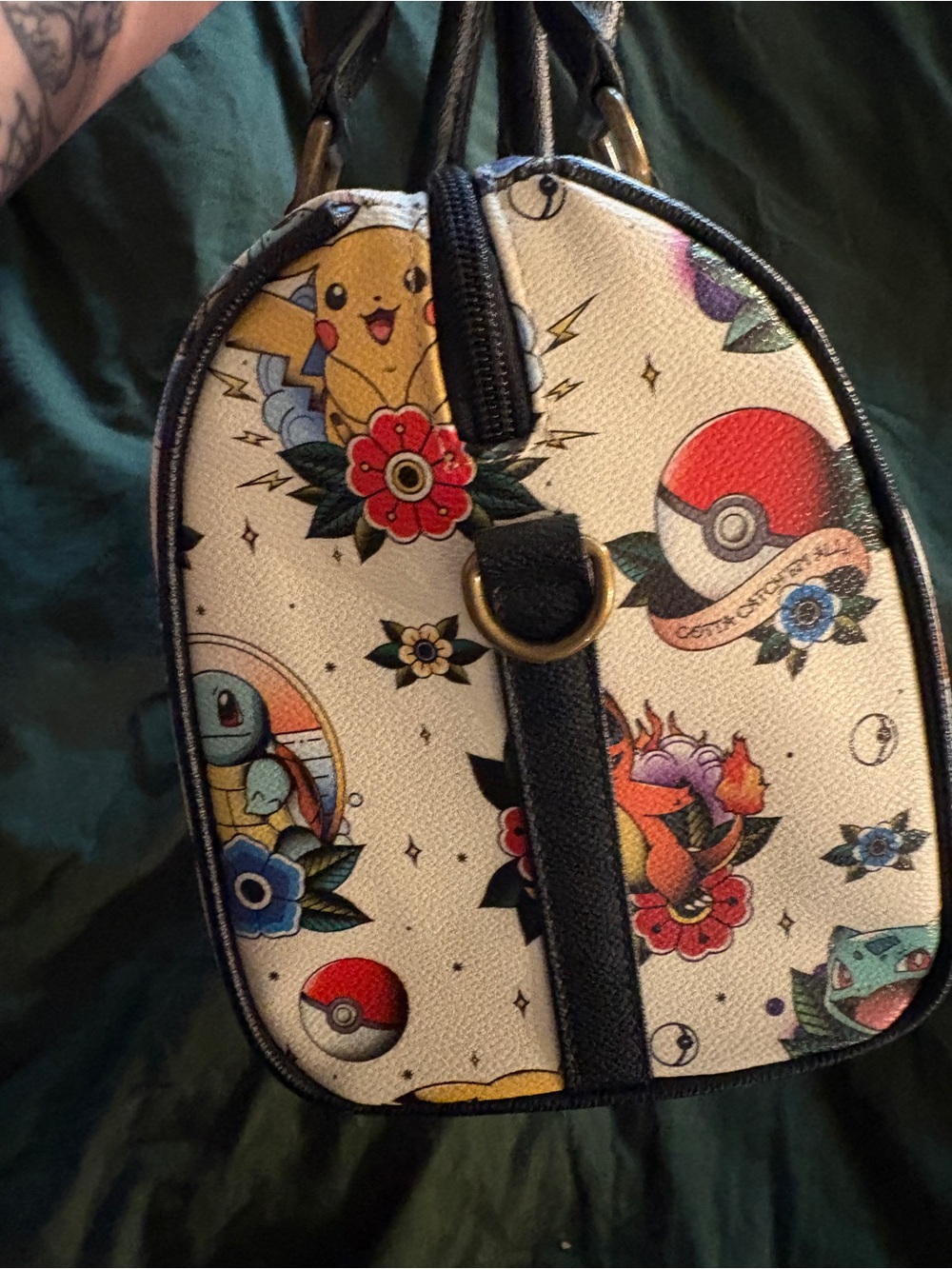 Pokemon Starters Traditional Tattoo Loungefly Barrel Type Purse - Picture 4 of 8
